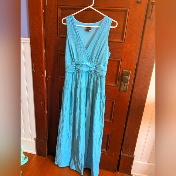 Sleeveless Surplice V-Neck Cummerbund Waist Maxi Dress size 8 - Picture 2 of 6